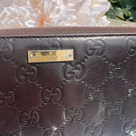 EUC GUCCISSIMA BROWN LEATHER WALLET - Picture 3 of 8